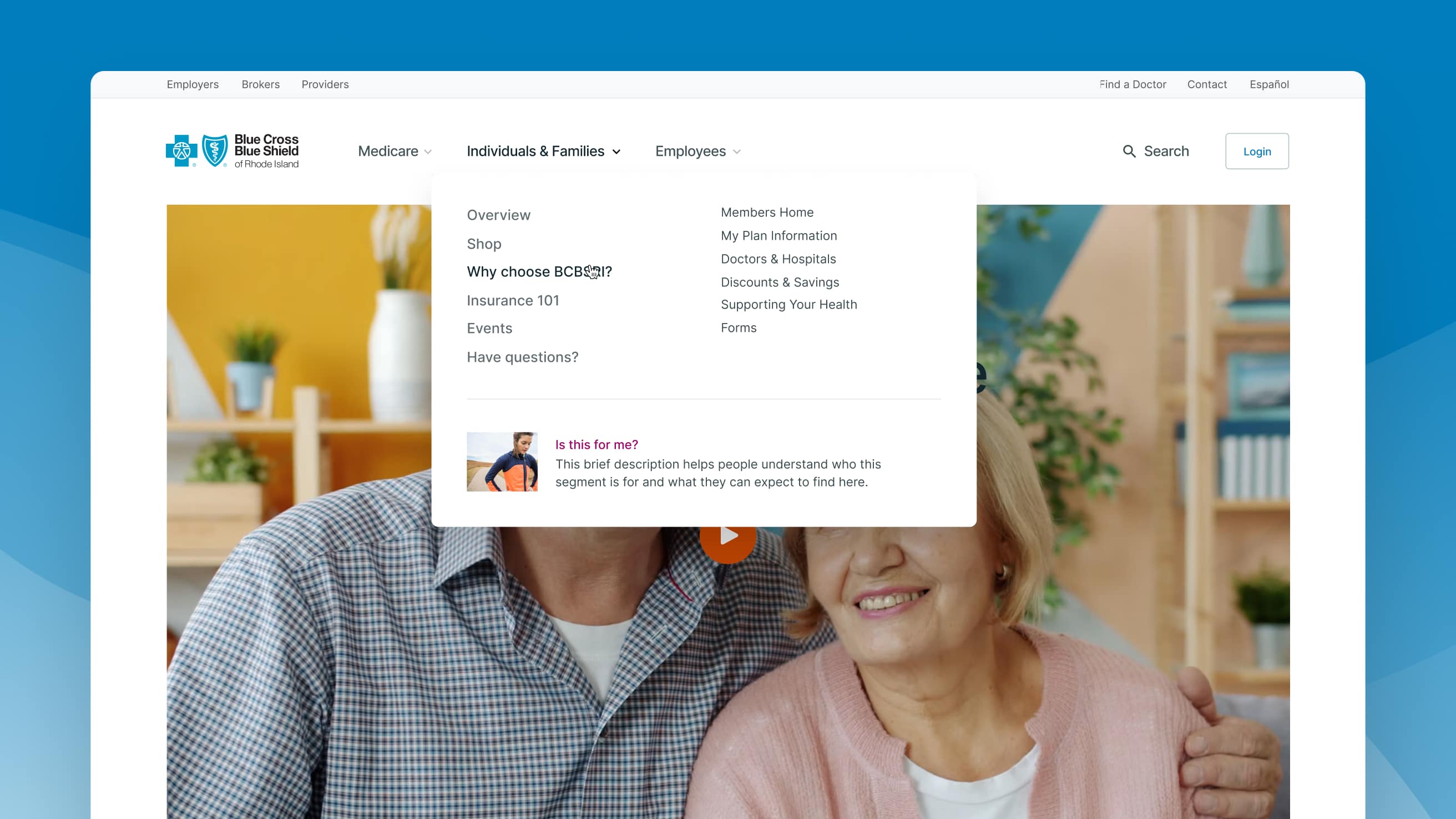 Blue Cross & Blue Shield of Rhode Island website